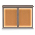 United Visual Products Open Faced Traditional Corkboard, 72x48" UV646A-BRONZE-BUFF